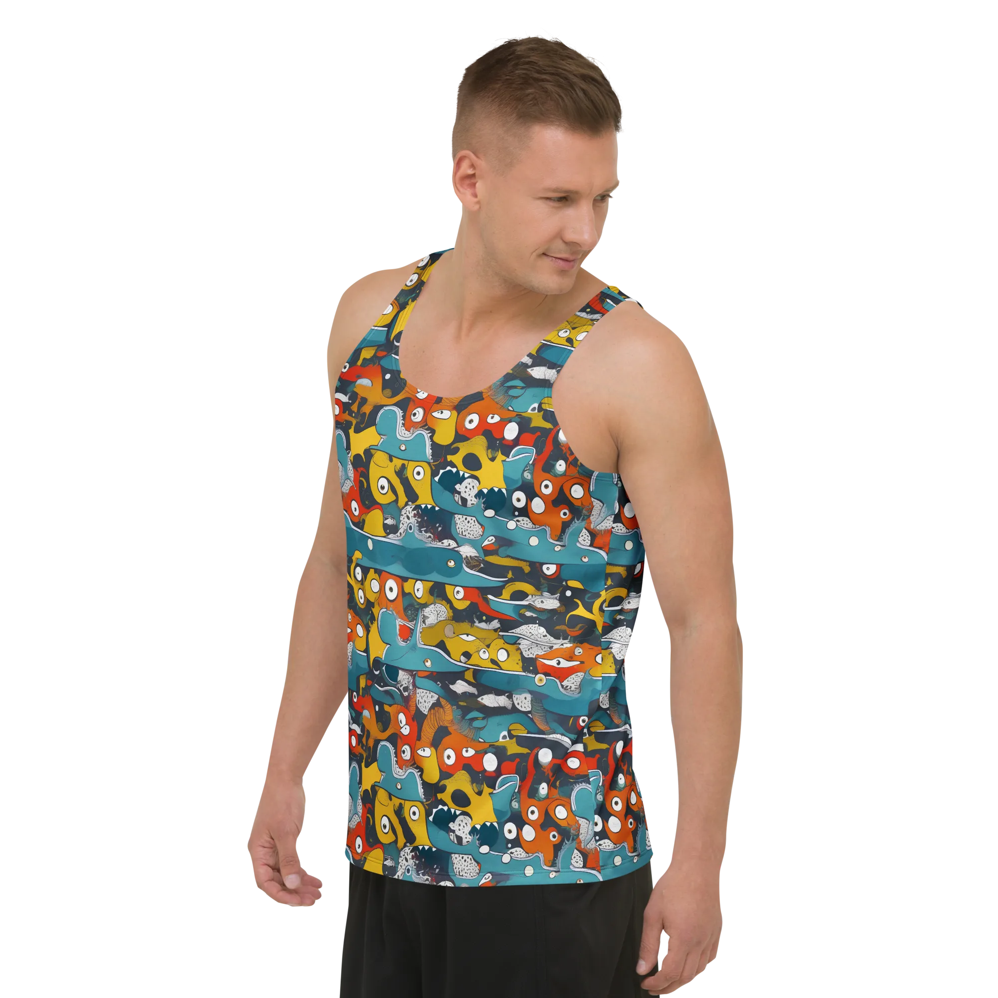 Tidal Oddities on Men's Tank Top — Left Front