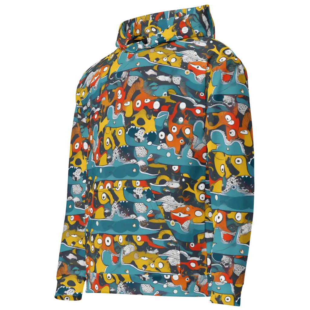 Tidal Oddities on Cotton Hoodie — Left Front