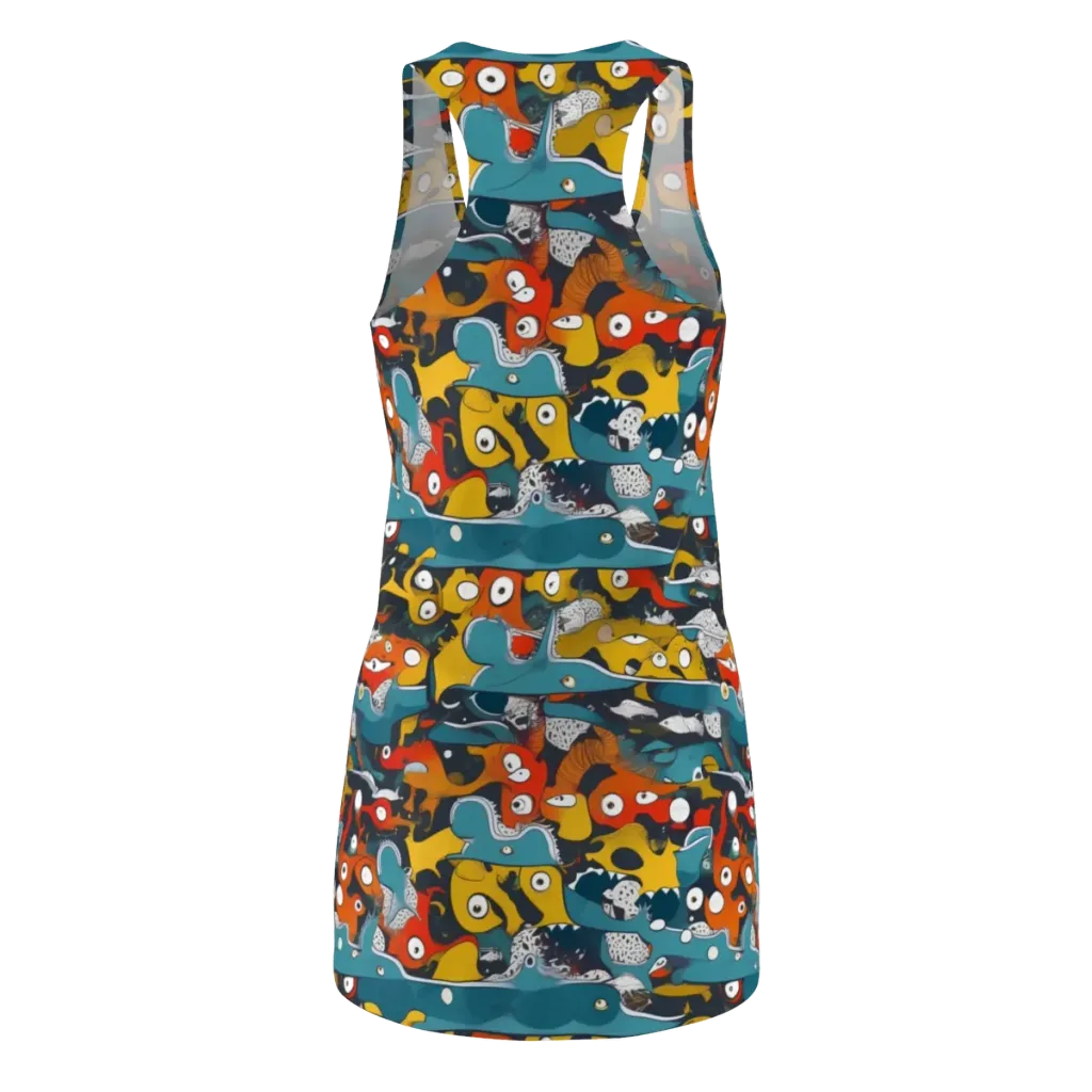 Tidal Oddities on Racerback Dress — Back