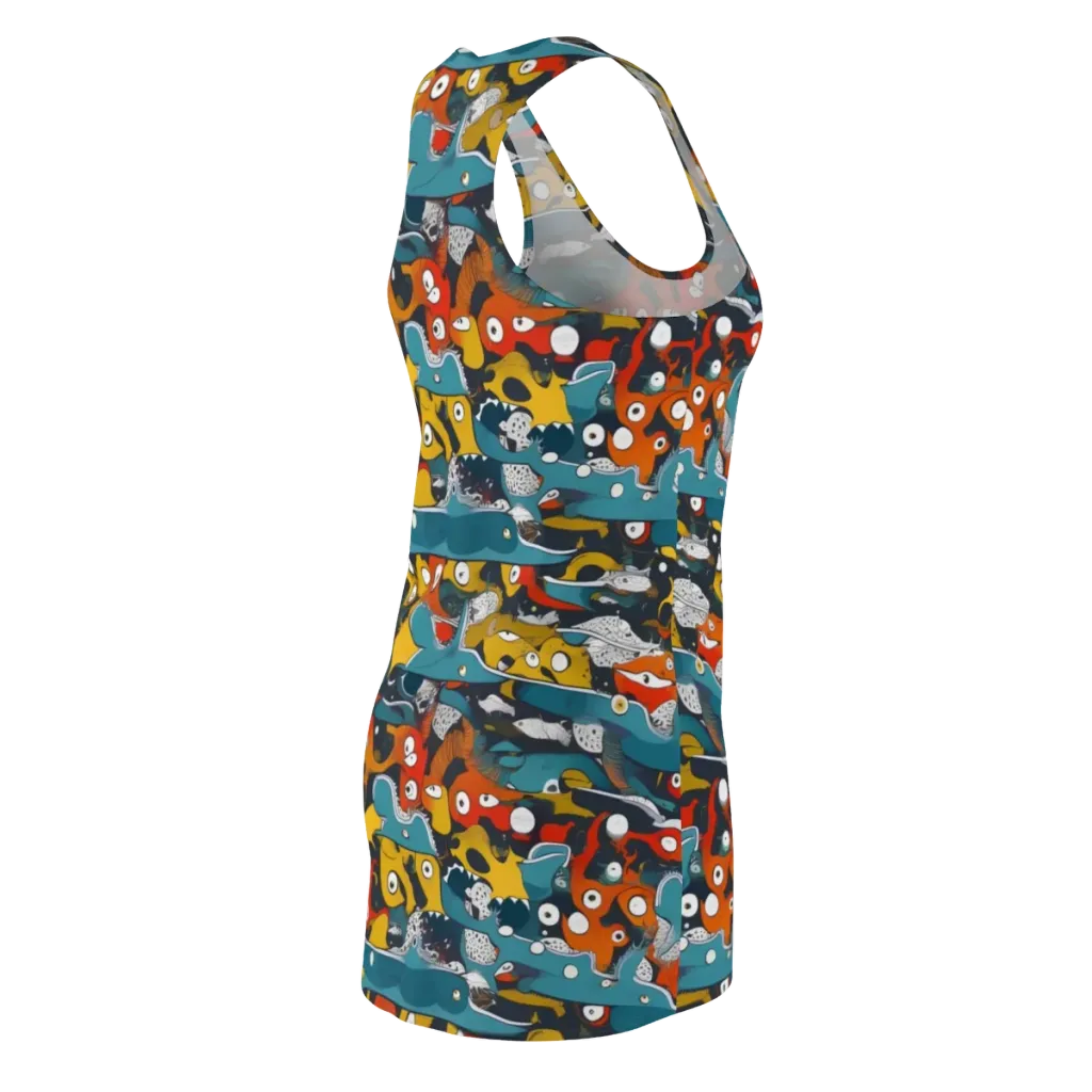 Tidal Oddities on Racerback Dress — Back Side