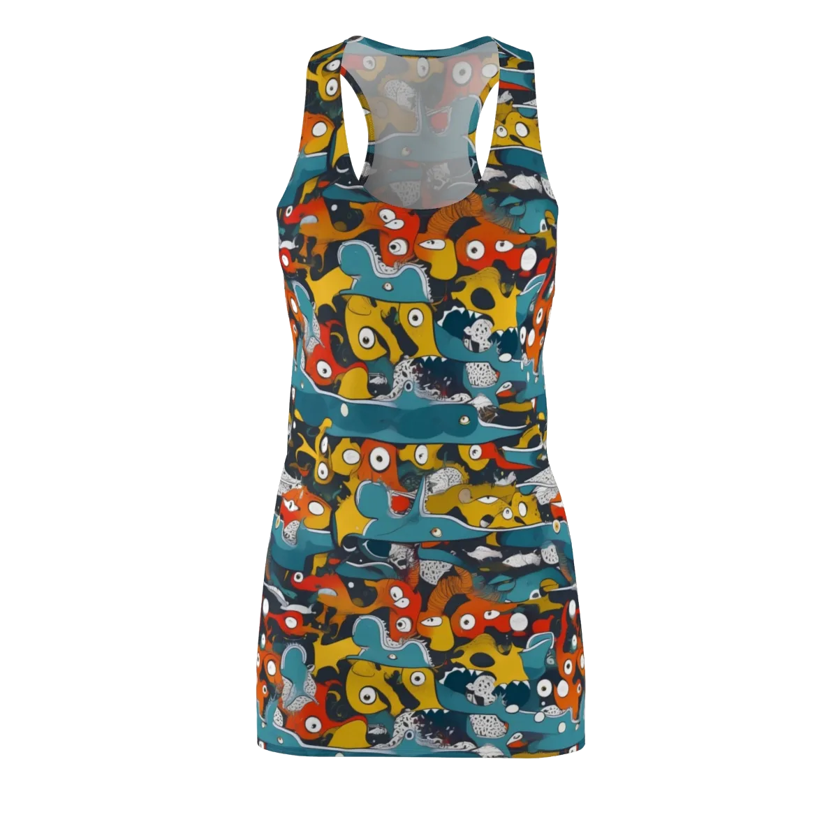 Tidal Oddities on Racerback Dress — Front