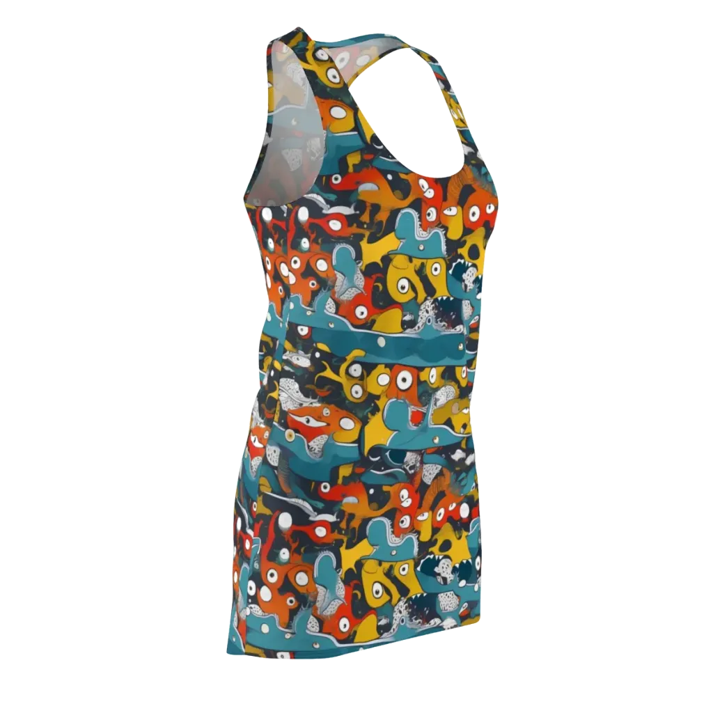 Tidal Oddities on Racerback Dress — Front Side