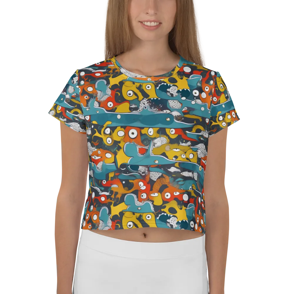 Tidal Oddities on Crop Tee — Front