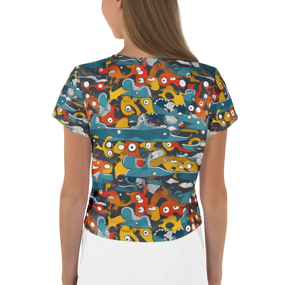 Tidal Oddities on Crop Tee — Back