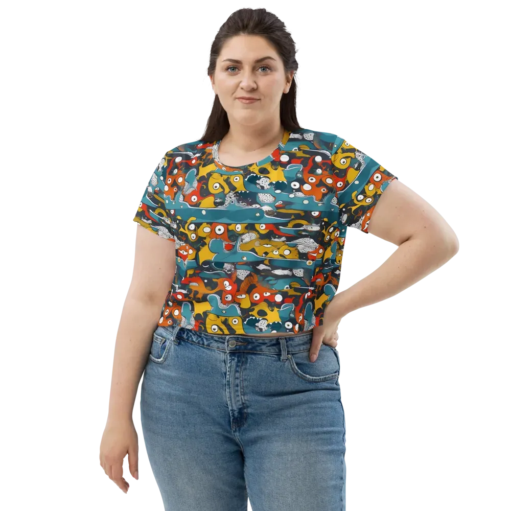 Tidal Oddities on Crop Tee — Front
