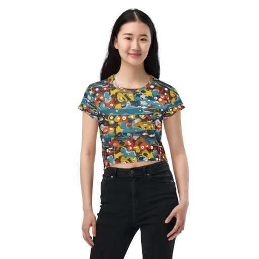 Tidal Oddities on a Crop Tee