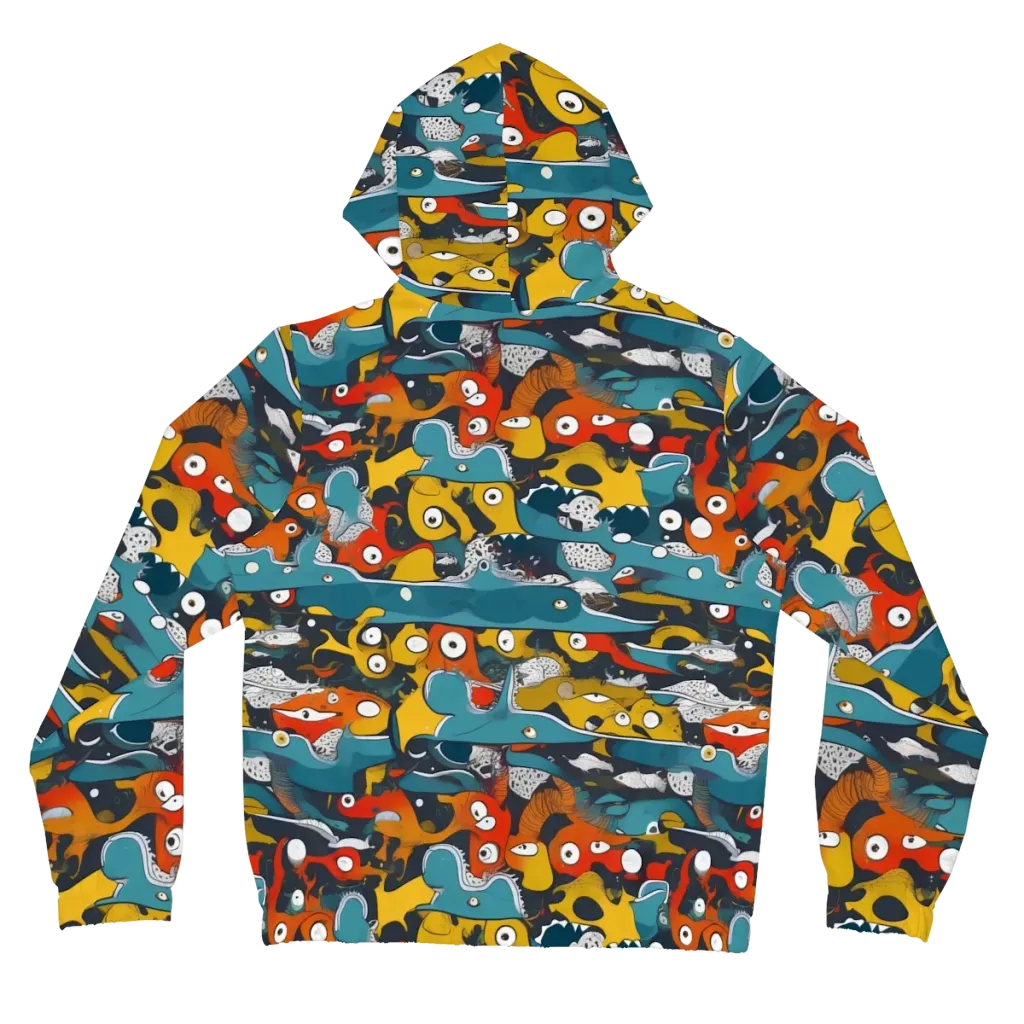 Tidal Oddities on Women's Full-Zip Hoodie — Back