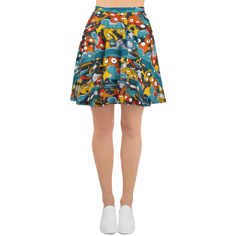 Tidal Oddities on Skater Skirt — Front