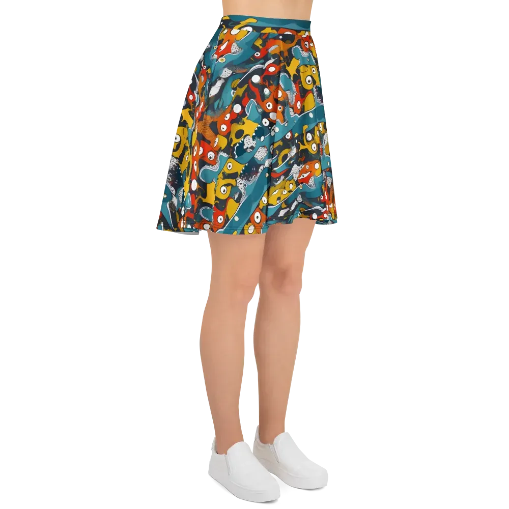 Tidal Oddities on Skater Skirt — Right