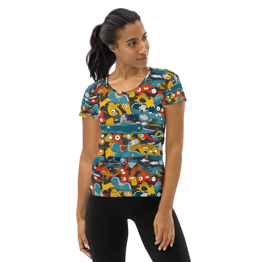 Tidal Oddities on Women's Athletic T-Shirt — Front