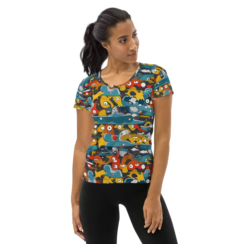 Tidal Oddities on Women's Athletic T-Shirt — Front