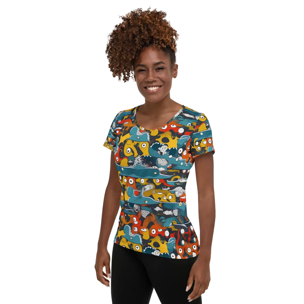 Tidal Oddities on Women's Athletic T-Shirt — Left