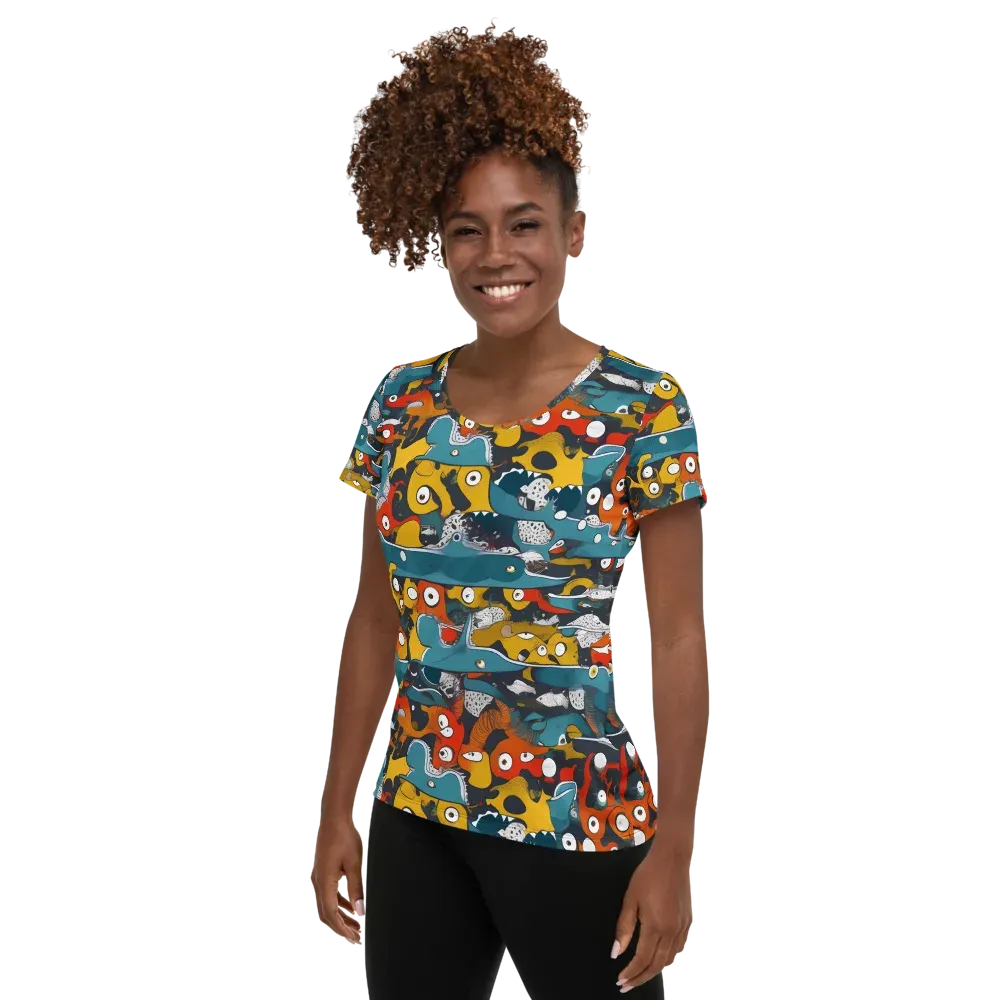Tidal Oddities on Women's Athletic T-Shirt — Left
