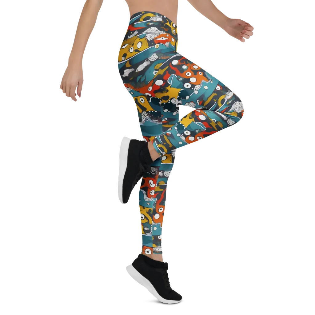 Tidal Oddities on Leggings — Right