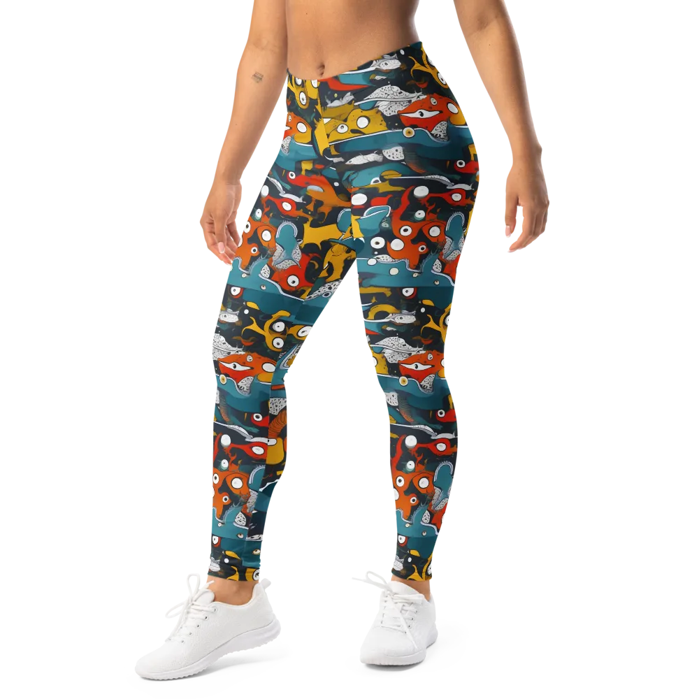 Tidal Oddities on Leggings — Left Front