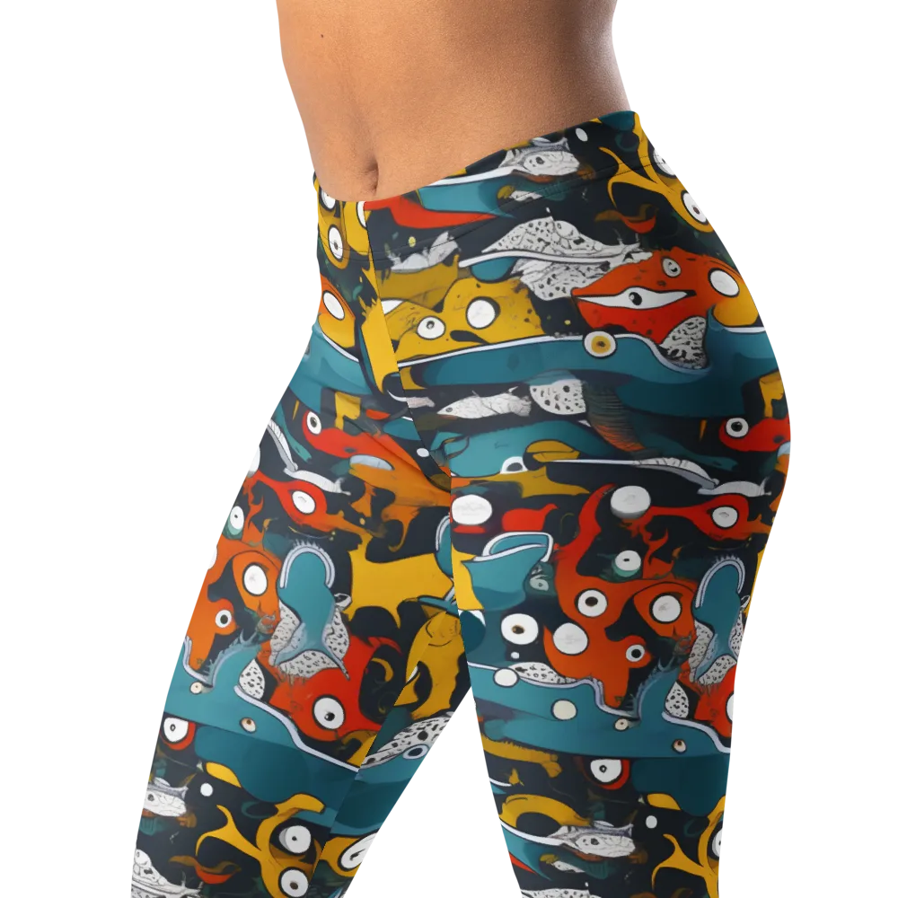 Tidal Oddities on Leggings — Left Front