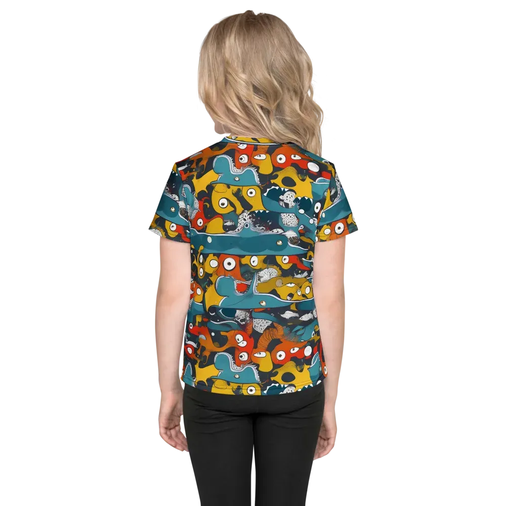 Tidal Oddities on Kids Crew Neck T-Shirt — Back