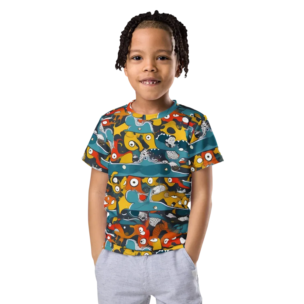 Tidal Oddities on Kids Crew Neck T-Shirt — Front