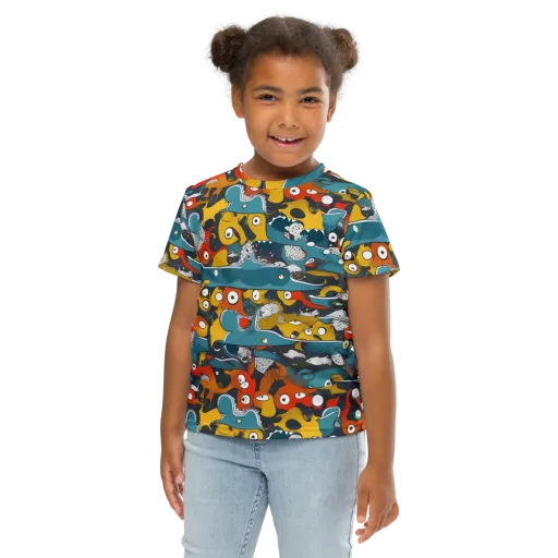 Tidal Oddities on a Kids Crew Neck T-Shirt