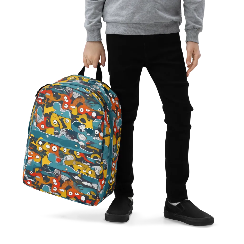 Tidal Oddities on Minimalist Backpack — Zoomed-in