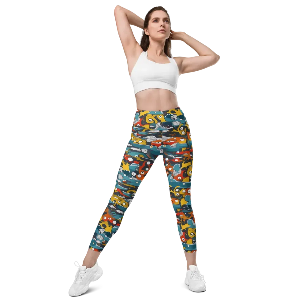 Tidal Oddities on Leggings with Pockets — Front