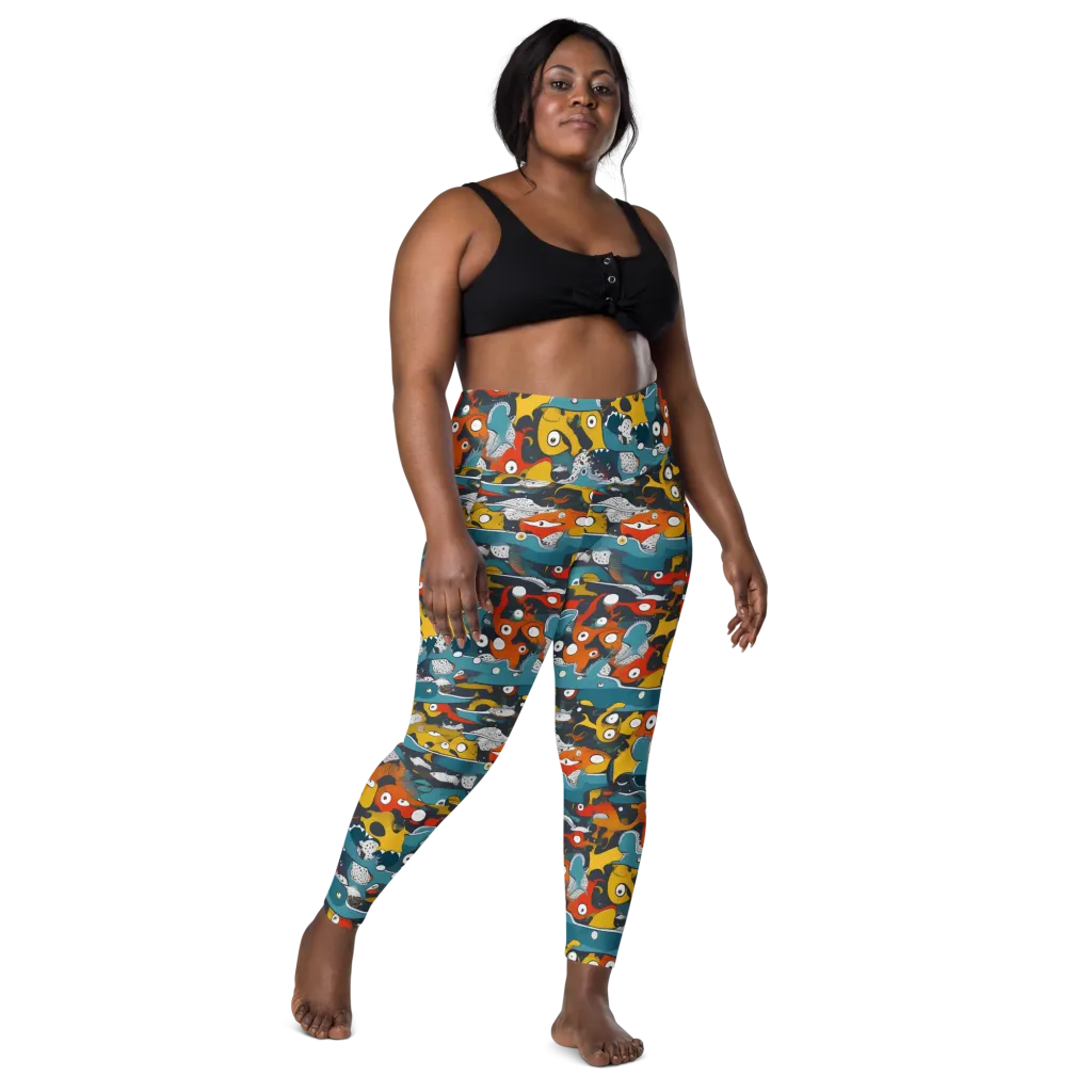 Tidal Oddities on Leggings with Pockets — Front