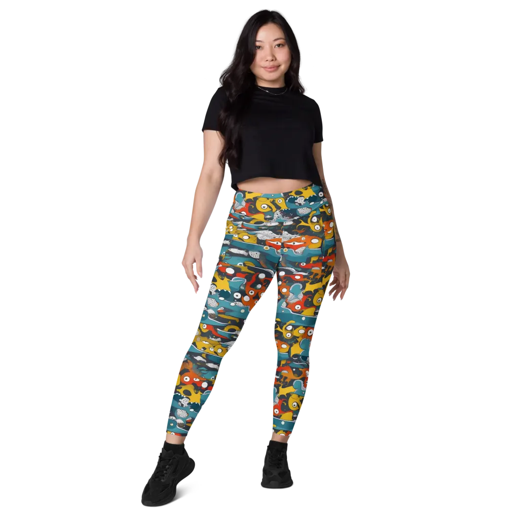 Tidal Oddities on Leggings with Pockets — Front