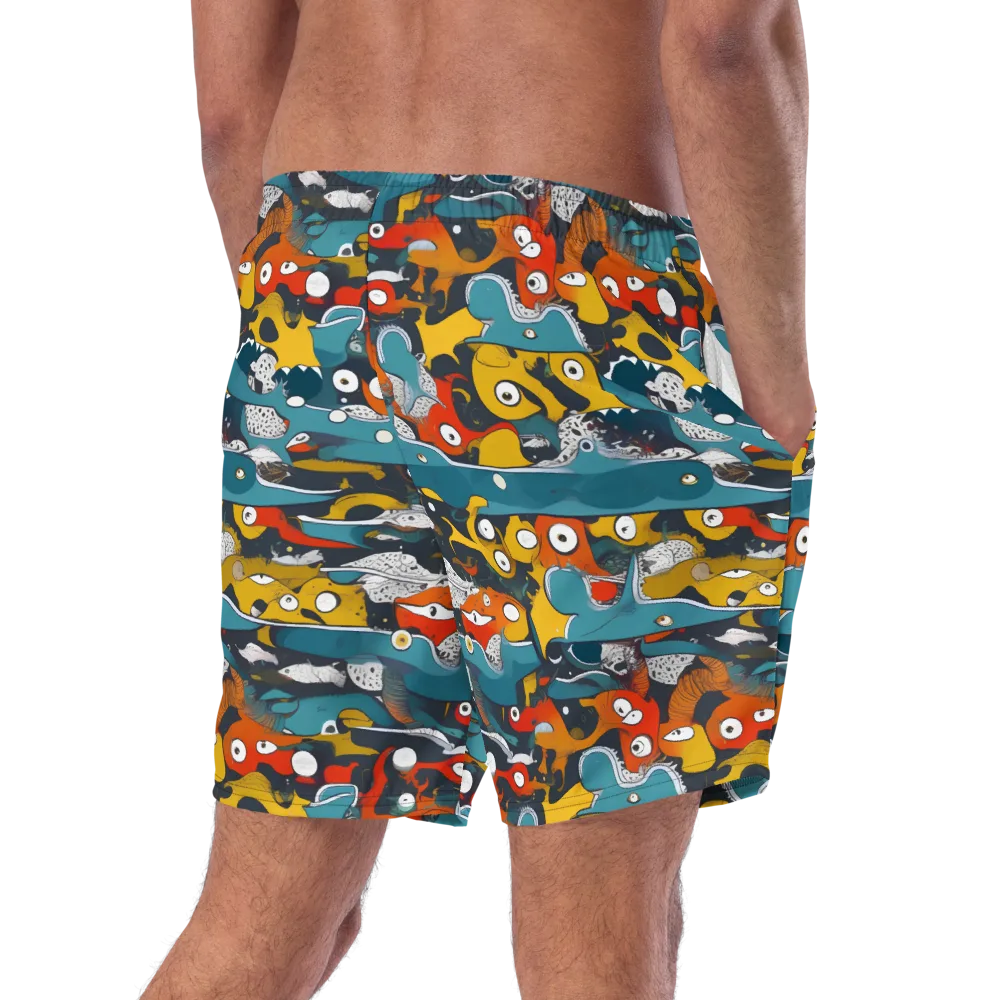 Tidal Oddities on Swim Trunks — Right Back