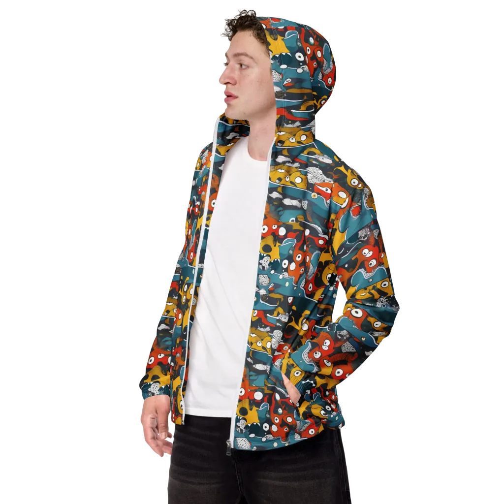 Tidal Oddities on Men's Windbreaker — Left Front