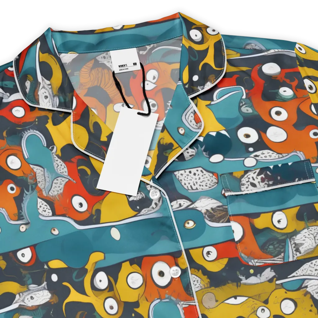 Tidal Oddities on Women's Short Sleeve Pajama Top — Product details