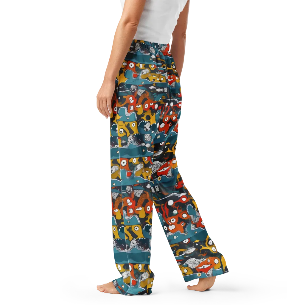 Tidal Oddities on Women's Pajama Pants — Left