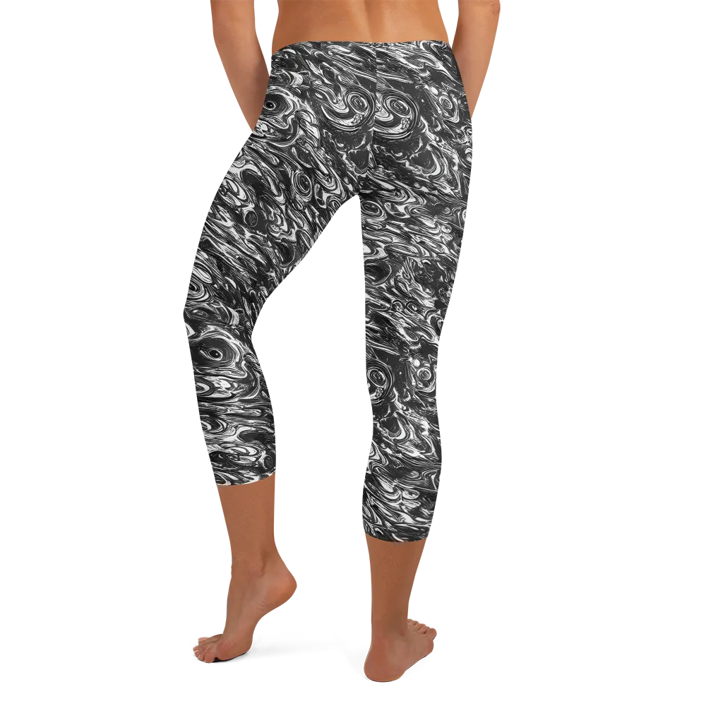Liquid Onyx on Capri Leggings — Back