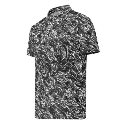 Liquid Onyx on a Men's Slim Fit Polo Shirt