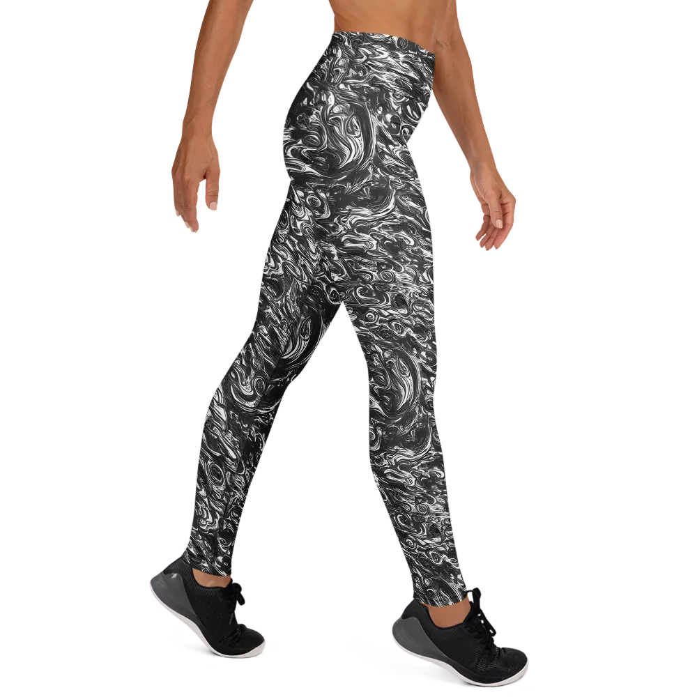 Liquid Onyx on Yoga Leggings — Right