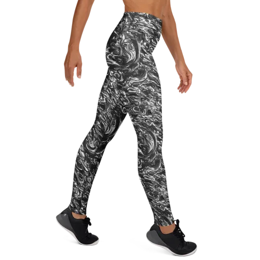 Liquid Onyx on a Yoga Leggings