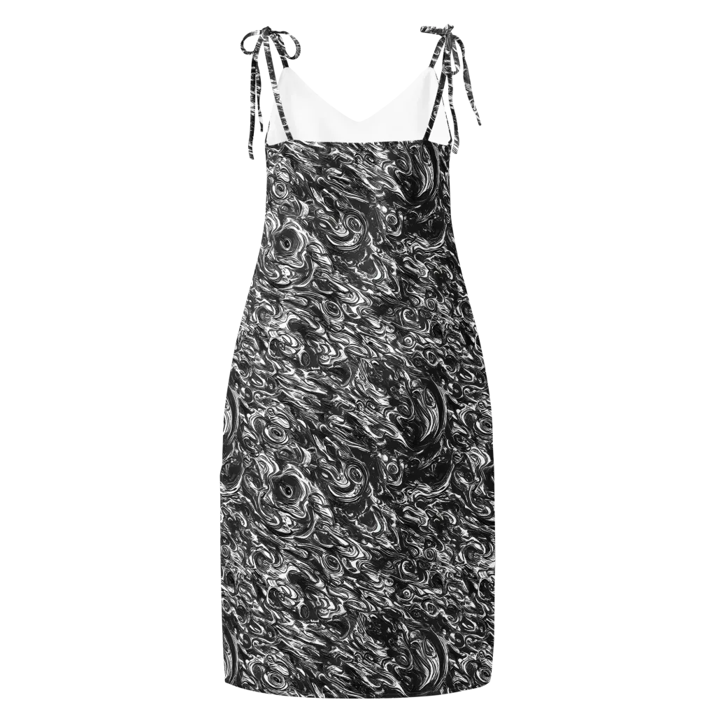 Liquid Onyx on Slip Dress — Back