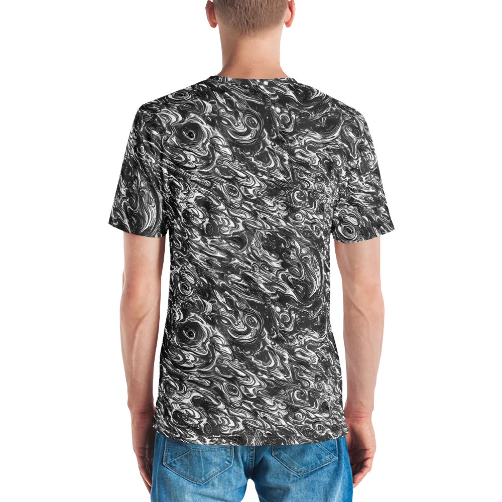 Liquid Onyx on Men's Crew Neck T-Shirt — Back