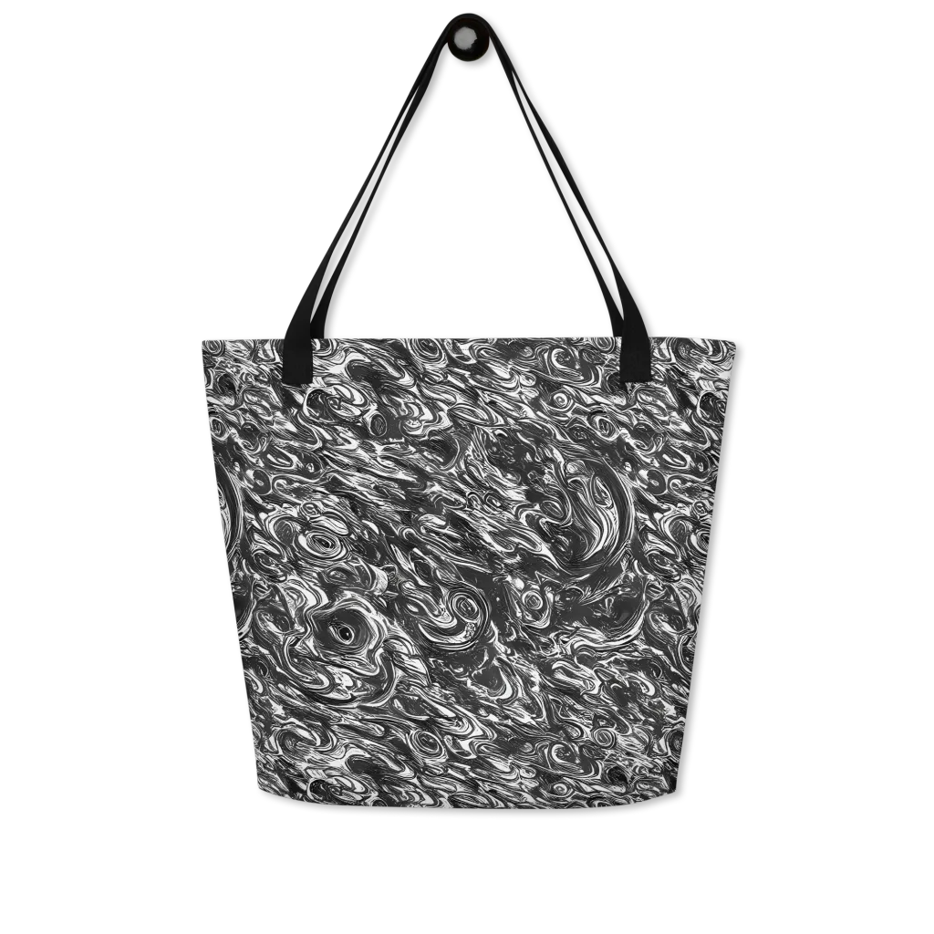 Liquid Onyx on Large Tote Bag W/ Pocket — Front