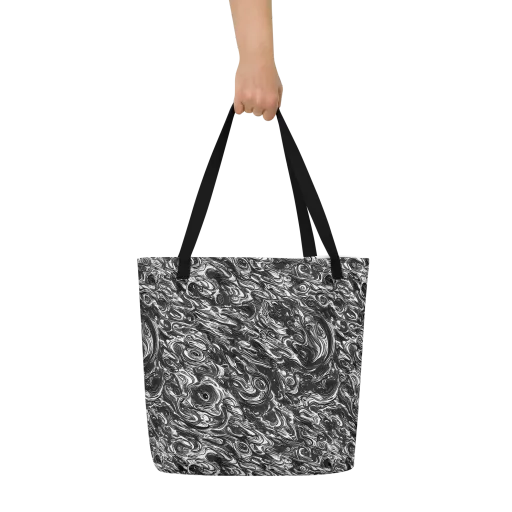 Liquid Onyx on a Large Tote Bag W/ Pocket