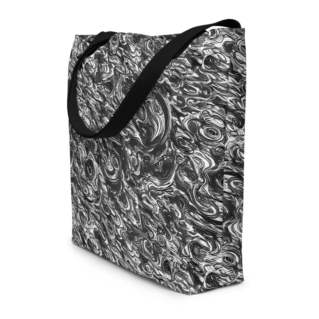 Liquid Onyx on Large Tote Bag W/ Pocket — Front