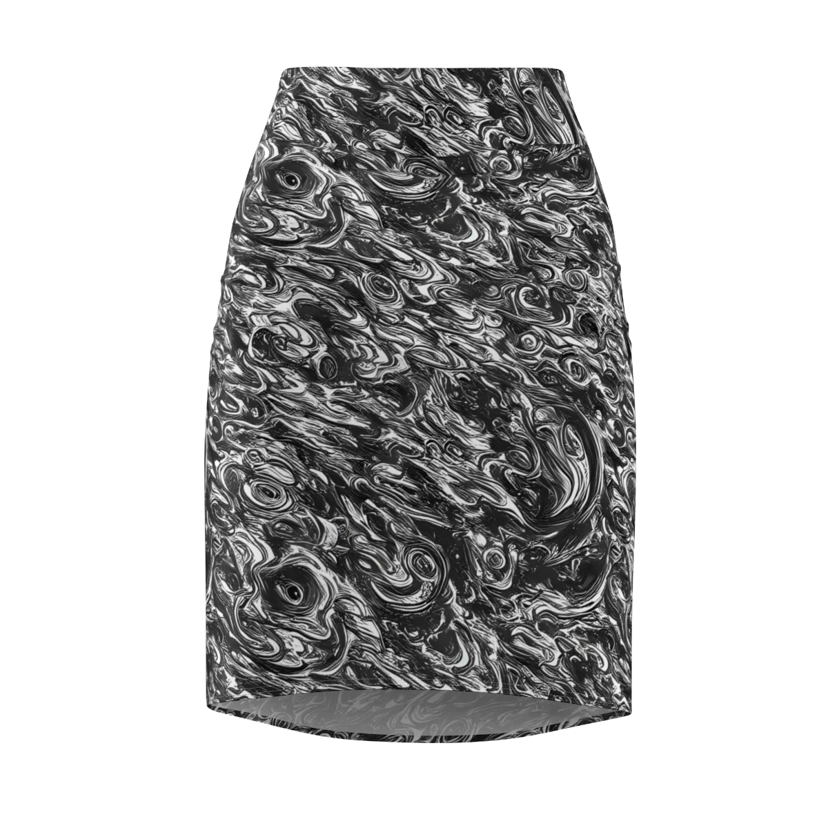 Liquid Onyx on Pencil Skirt — Front