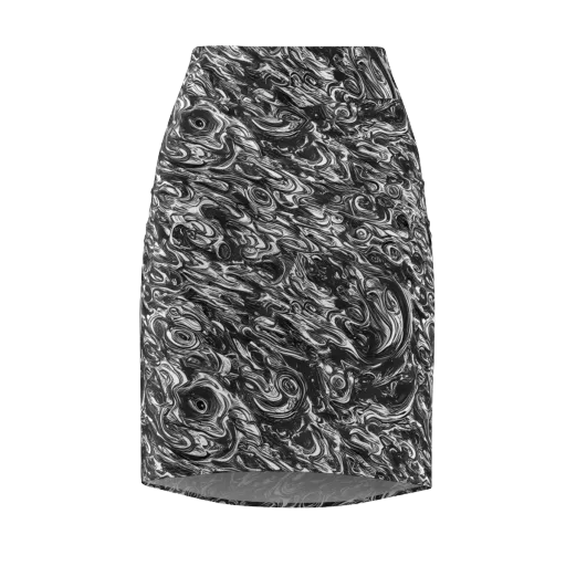 Liquid Onyx on a Pencil Skirt