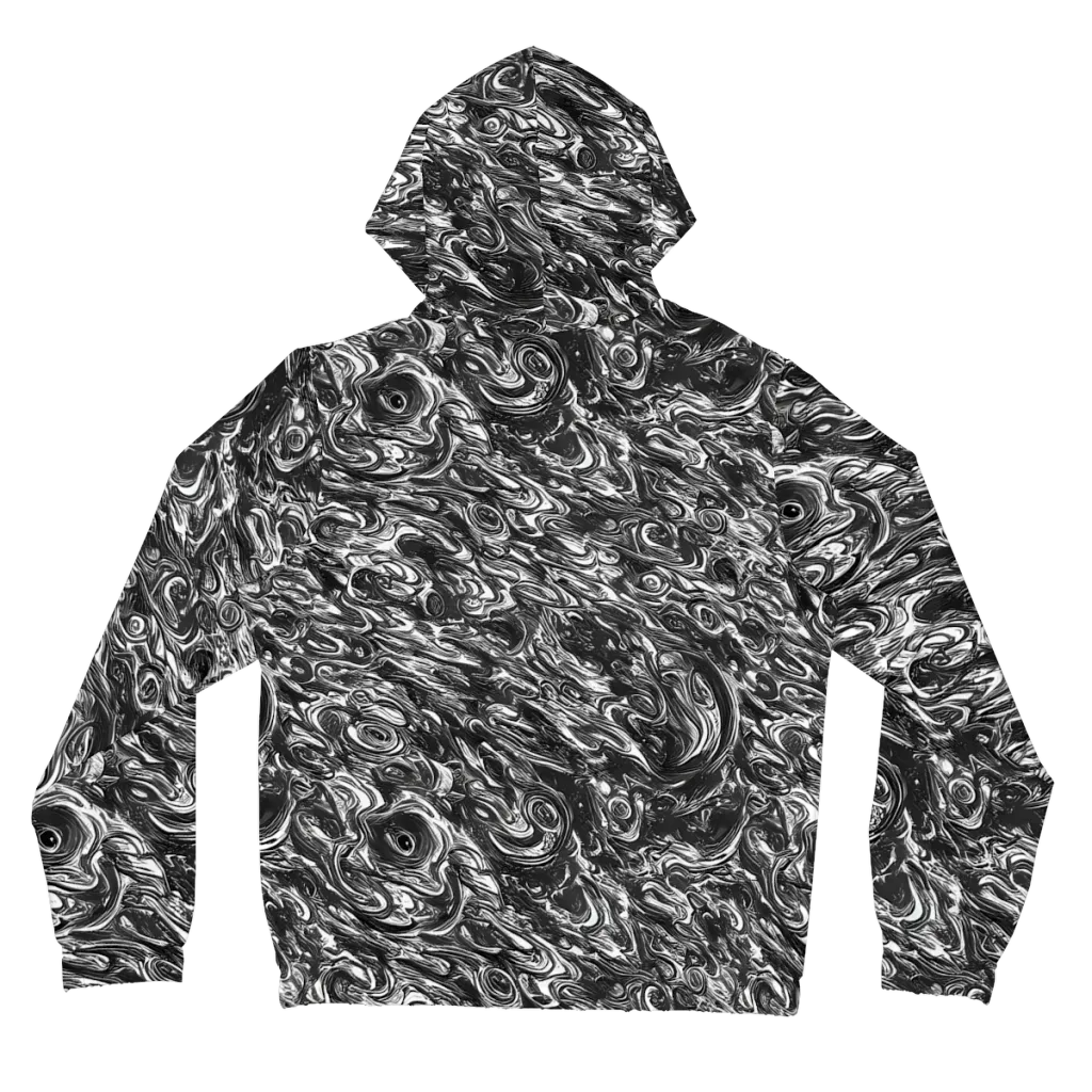 Liquid Onyx on Women's Full-Zip Hoodie — Back