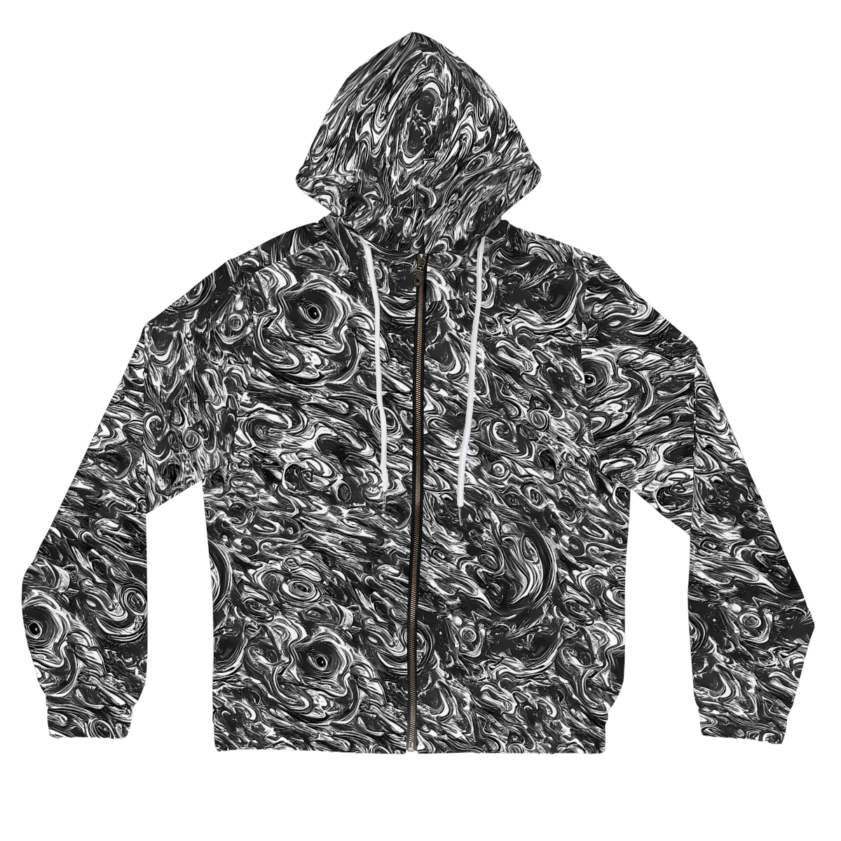 Liquid Onyx on Women's Full-Zip Hoodie — Front