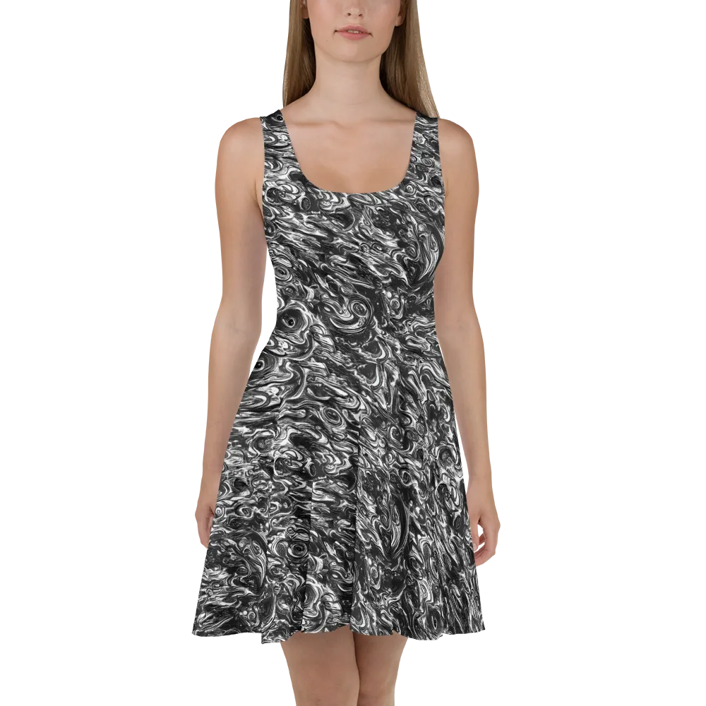 Liquid Onyx on Skater Dress — Front