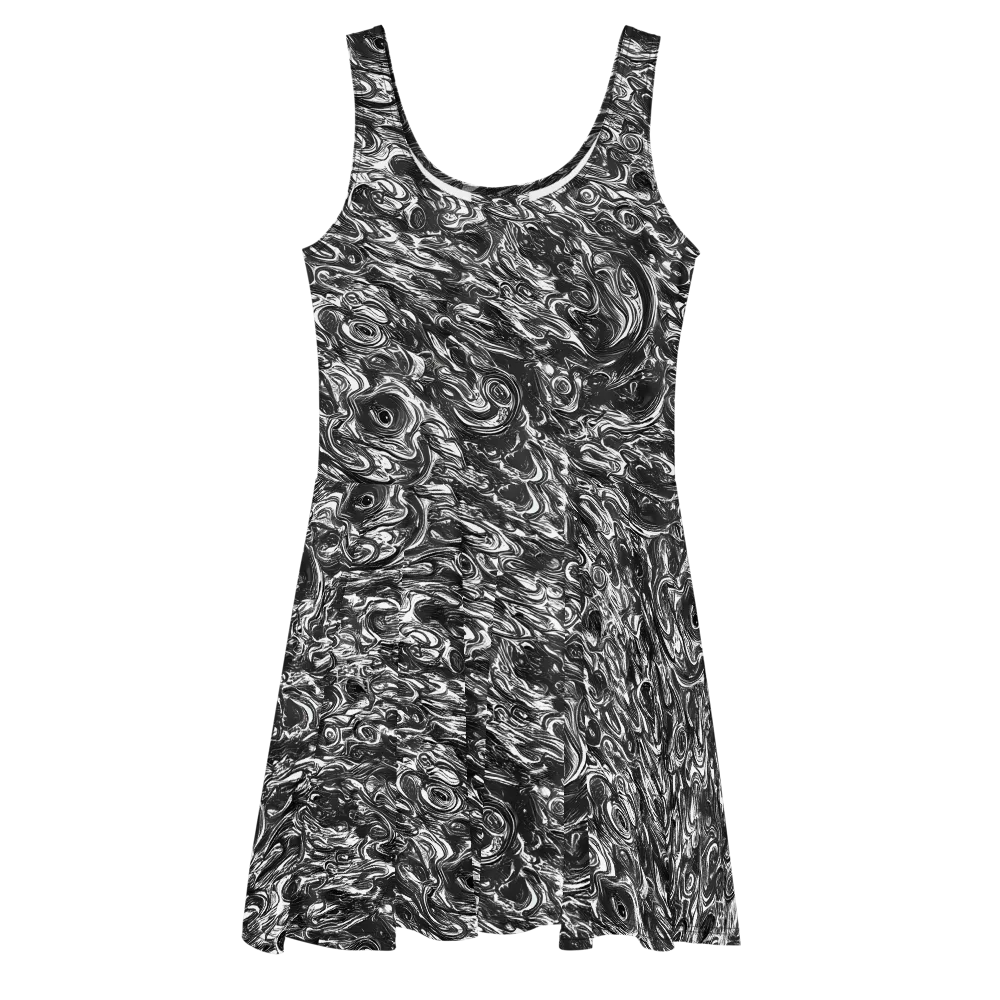 Liquid Onyx on Skater Dress — Front