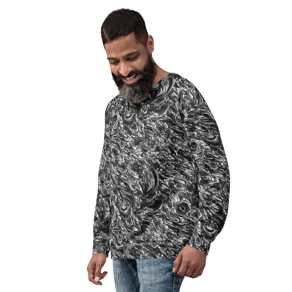 Liquid Onyx on Sweatshirt — Left Front