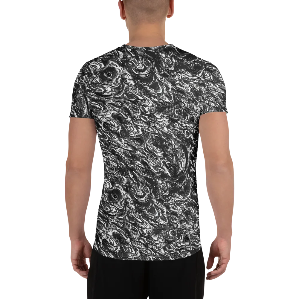 Liquid Onyx on Men's Athletic T-Shirt — Back