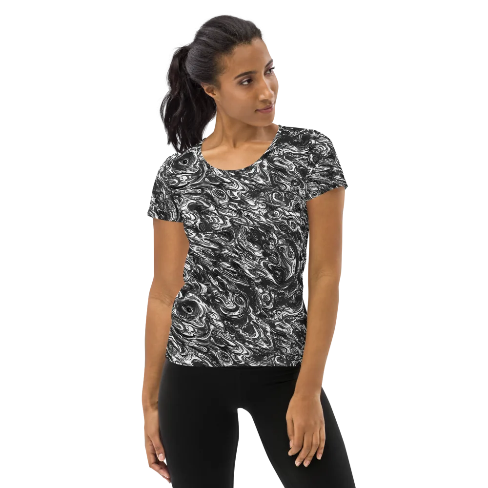 Liquid Onyx on Women's Athletic T-Shirt — Front