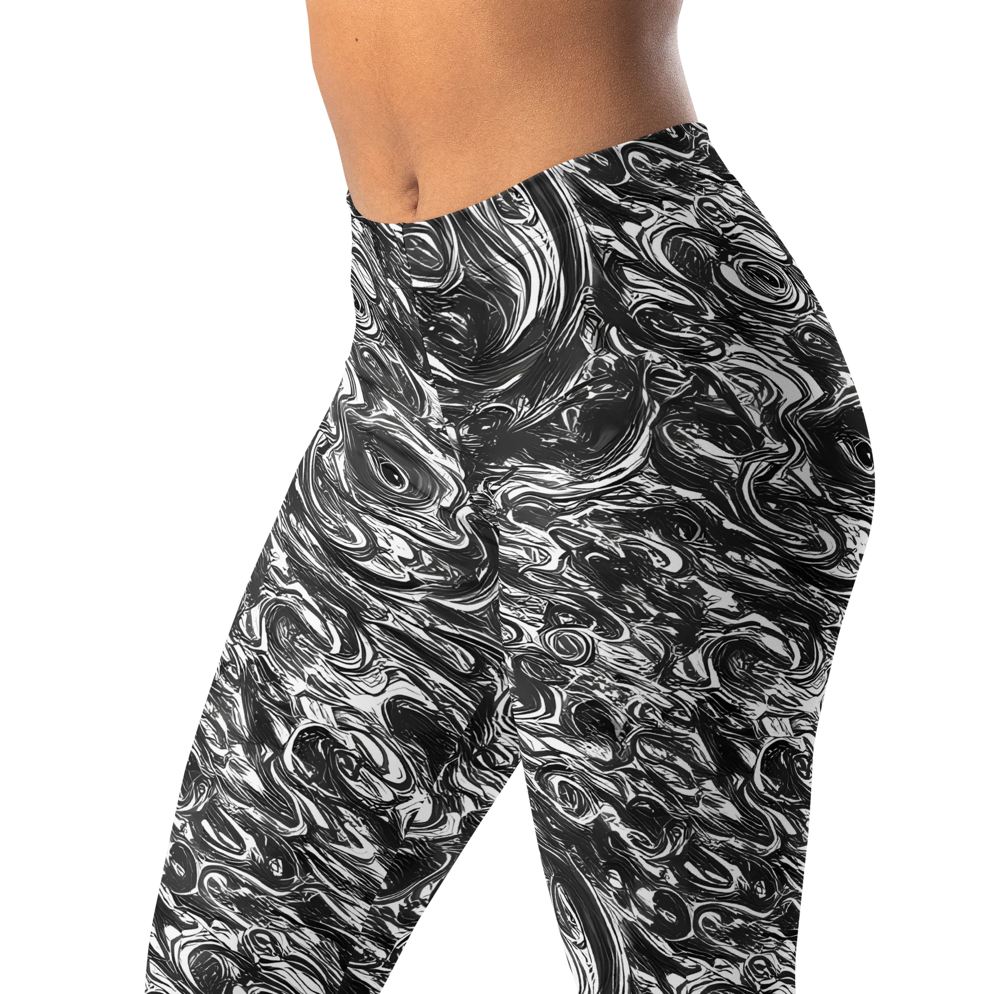 Liquid Onyx on Leggings — Left Front